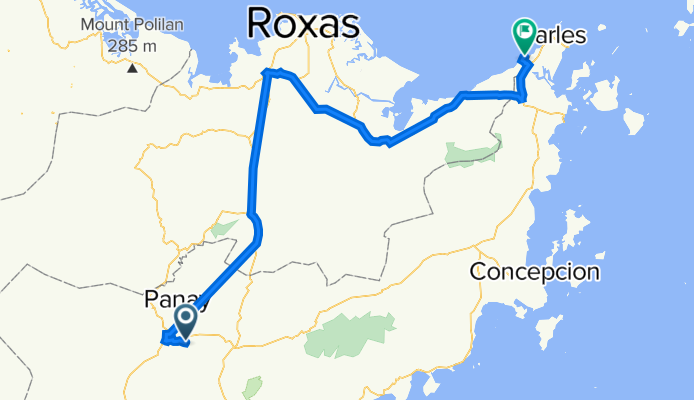 Route from 4H69+8W3, Dueñas