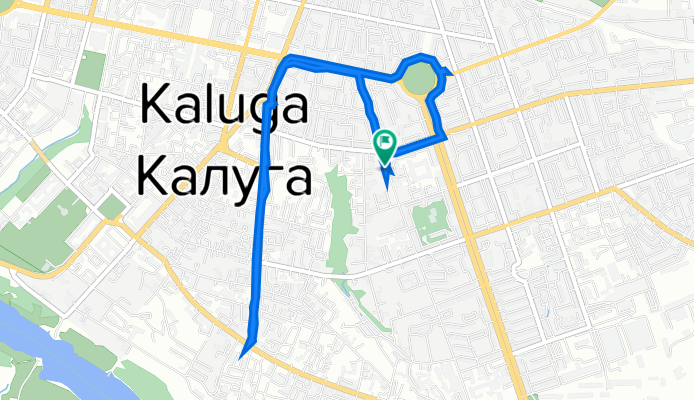 От Николо-Козинская улица 32, Калуга до Николо-Козинская улица 32, Калуга