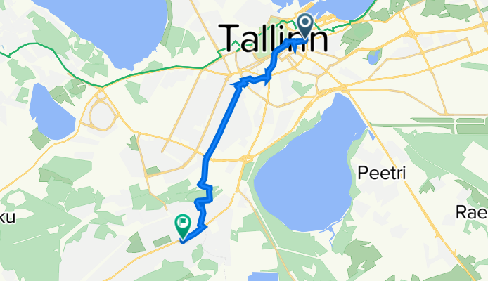 От Narva maantee 11, Tallinn до Vabaduse puiestee 77, Tallinn