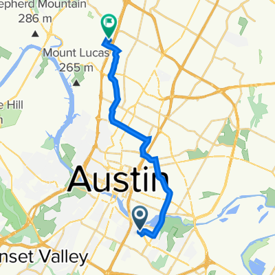 2003 E Riverside Dr, Austin to 7201 Wood Hollow Dr, Austin