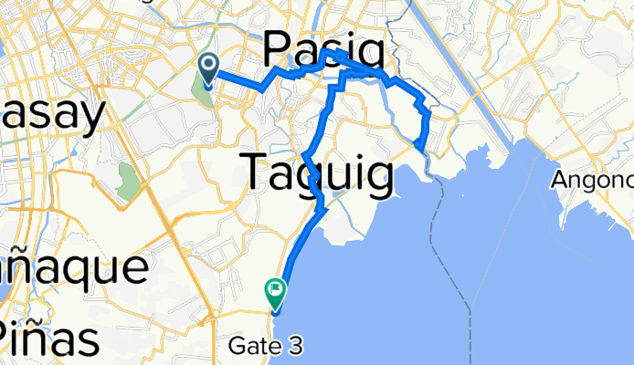 BGC Greenway, Taguig City to Laguna Lake Highway, Taguig City