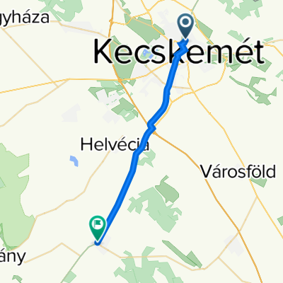 Vadász utca, Kecskemét to Dózsa György utca 3a., Jakabszállás