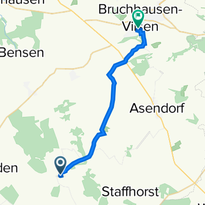 Schwafördener Straße 7–30, Mellinghausen nach Bahnhofstraße 55, Bruchhausen-Vilsen