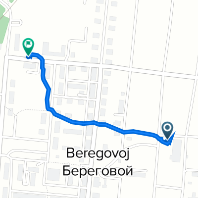 От 1 Осенняя улица 38А, Береговой (омский) до Пролетарская улица 6, Береговой (омский)