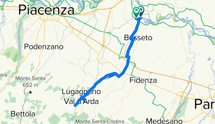 45.035° N 10.052° W to 45.033° N 10.035° W