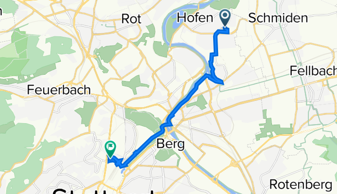 Sturmvogelweg 2, Stuttgart nach Mailänder Platz 8.11B, Stuttgart