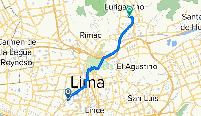 De Avenida General Eugenio Garzón 1410, Cercado de Lima a Jirón los Arándanos 333, Cercado de Lima