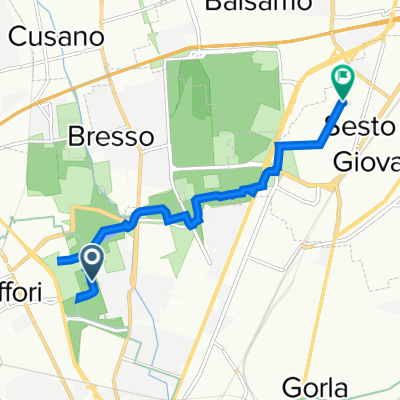 Da Via Antonio Cesari 47, Milano a Via Leonardo da Vinci 97, Sesto San Giovanni