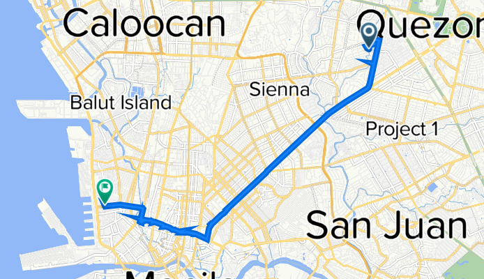 Zorra 66, Quezon City to Moriones Street 1305, Manila