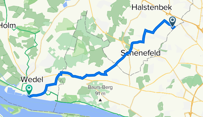 Krupunder Stieg 22, Halstenbek nach Schulau, Fähranleger, Wedel
