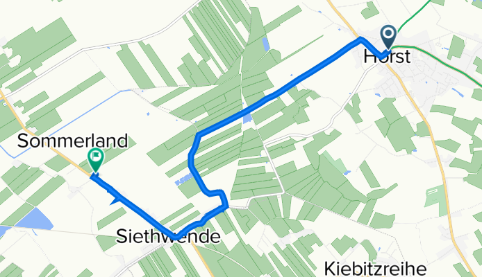 Bahnhofstraße 12, Horst (Holstein) nach Sommerland 54, Sommerland