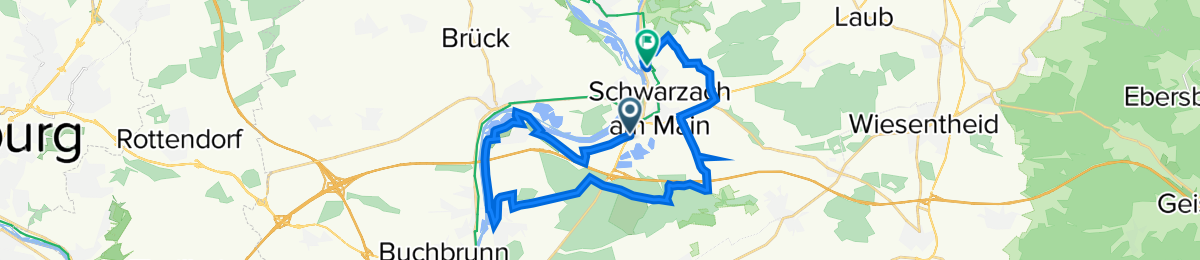 B22, Schwarzach am Main nach Schweinfurte… - Cycling Route - ? Bikemap