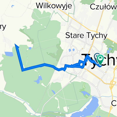 Henryka Dąbrowskiego 25, Tychy do Karola Darwina 14, Tychy