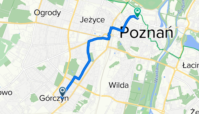 Sielska 20, Poznań do Stanisława Hejmowskiego 2, Poznań