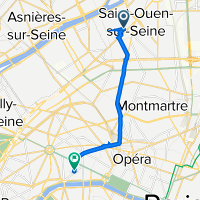 25 Avenue Pablo Picasso, Saint-Ouen-sur-Seine à 2 Rue de Marignan, Paris