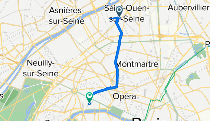 25 Avenue Pablo Picasso, Saint-Ouen-sur-Seine à 2 Rue de Marignan, Paris