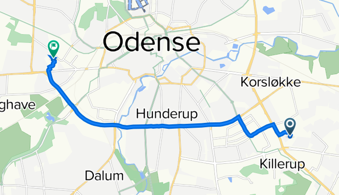 Ørbækvej 158C, Odense SØ to Højstrupvangen 26, Odense V