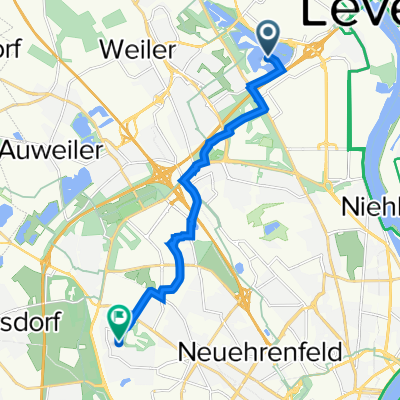 Oranjehofstraße 105, Köln nach Bachstelzenweg 112, Köln