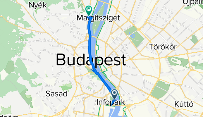 Pázmány Péter sétány, Budapest to Lajos utca, Budapest