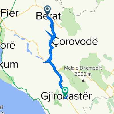 Berat to Rruga Bule Naipi, Gjirokastër