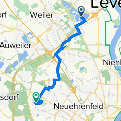 Oranjehofstraße 105, Köln nach Bachstelzenweg 114, Köln