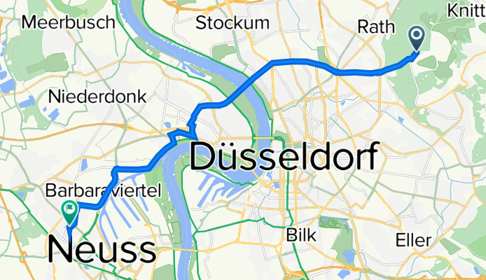 Bauenhäuser Weg, Düsseldorf nach Adolfstraße 91, Neuss