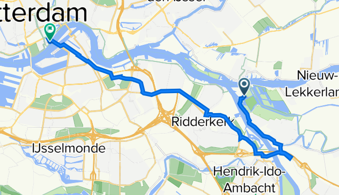 Molenstraat 72A, Kinderdijk nach Willemsplein, Rotterdam