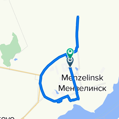 От Октябрьская улица 41, Мензелинск до Восточная улица 7, Мензелинск