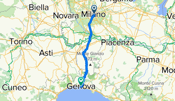 Via Nino Bixio 6, Mailand nach Vico Dietro il Coro della Maddalena 23 R, Genua