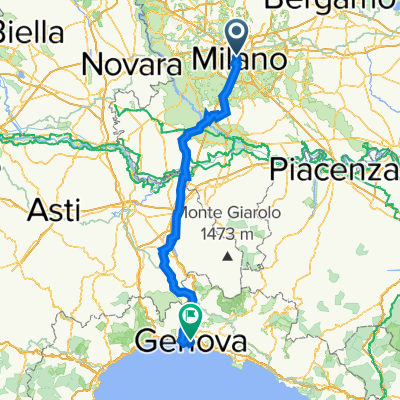 Via Paolo Sarpi 17, Mailand nach Vico Dietro il Coro della Maddalena 23 R, Genua