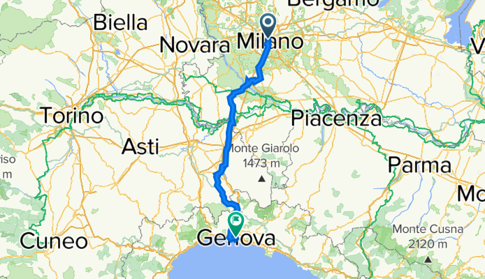 Via Paolo Sarpi 17, Mailand nach Vico Dietro il Coro della Maddalena 23 R, Genua