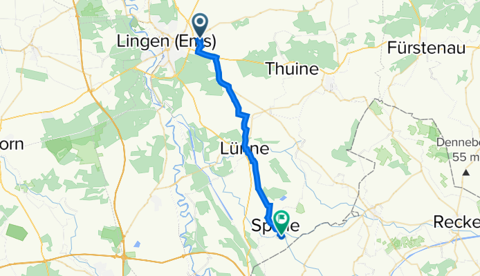 Reiherhorst 30, Lingen (Ems) nach Heinrich-Krone-Straße 10, Spelle