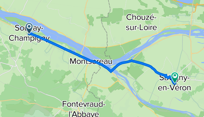 5 Route de Champigny, Souzay-Champigny to 16 Rue du Bourg, Savigny-en-Véron