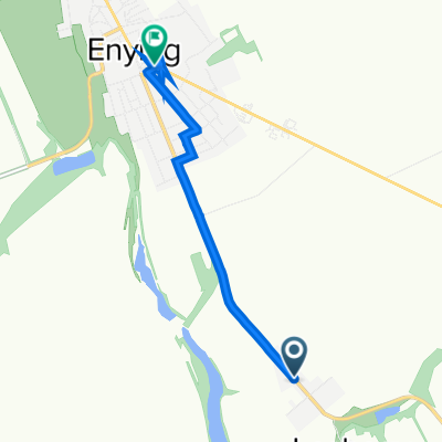 Juhász Gyula utca 28., Kabókapuszta to Rákóczi utca, Enying