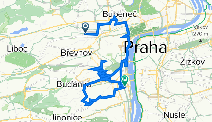 Cukrovarnická 27 do Vltavská 548