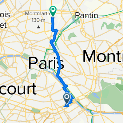 1–3 Square du Limousin, Paris to 70 Rue de la Chapelle, Paris