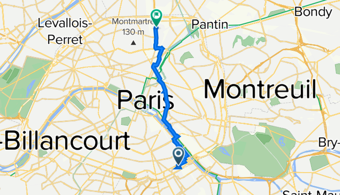 1–3 Square du Limousin, Paris to 70 Rue de la Chapelle, Paris