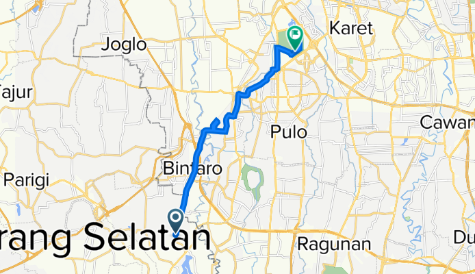 Jalan Pahlawan No.78, Kecamatan Ciputat Timur to RT 01, Tanah Abang