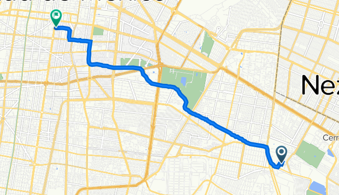 Chinampac de Juárez Frente XI, Mexico City to Callejón San Antonio Abad 32, Mexico City