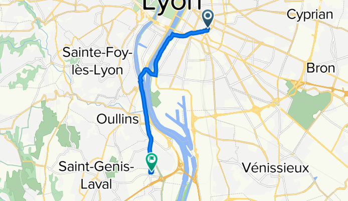 5 Rue Bâtonnier Jacquier, Lyon to 135 Rue Henri Barbusse, Pierre-Bénite