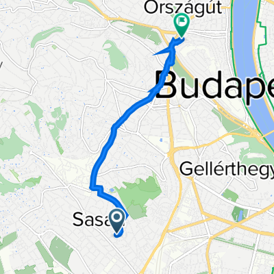 Apahida utca 2–4., Budapest XI. kerület to Batthyány utca 61., Budapest