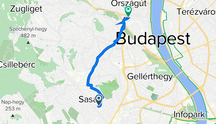 Apahida utca 2–4., Budapest XI. kerület to Batthyány utca 61., Budapest