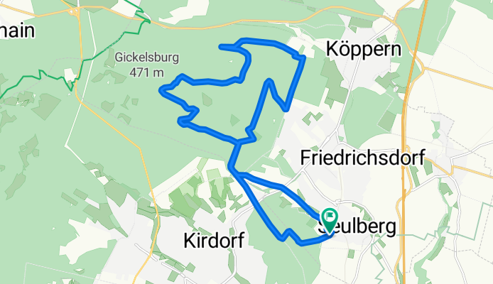 zwischen Friedrichsdorf und Gickelsburg