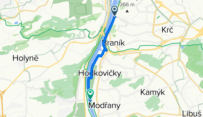 Modřanská 55, Prague to Vltavanů, Prague