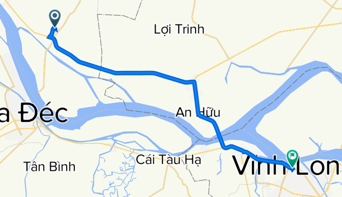 X. Mỹ Long, H. Cao Lãnh to Hẻm 116 Lê Thái Tổ, TP. Vĩnh Long