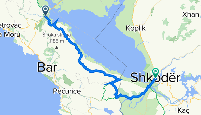 R15, Virpazar to Rruga Teuta, Shkodër