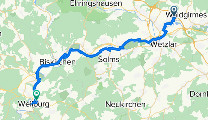 Friedenstraße 12, Wetzlar nach Von-Dungern-Straße 3A, Weilburg