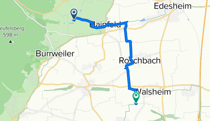 Hainfeld nach Walsheim