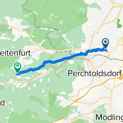 Breitenfurter Straße 372b/5, Wien nach Fußballplatz 1–3, Breitenfurt bei Wien