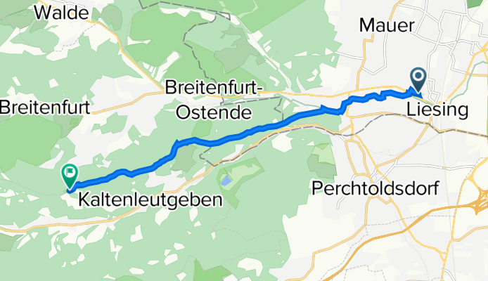 Breitenfurter Straße 372b/5, Wien nach Fußballplatz 1–3, Breitenfurt bei Wien